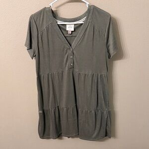 Knox Rose Sage Green Buttoned Tunic Dress